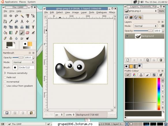 gimp sau gnu image program - program gnu pentru imaginii, este un editor grafic pentru imagini de